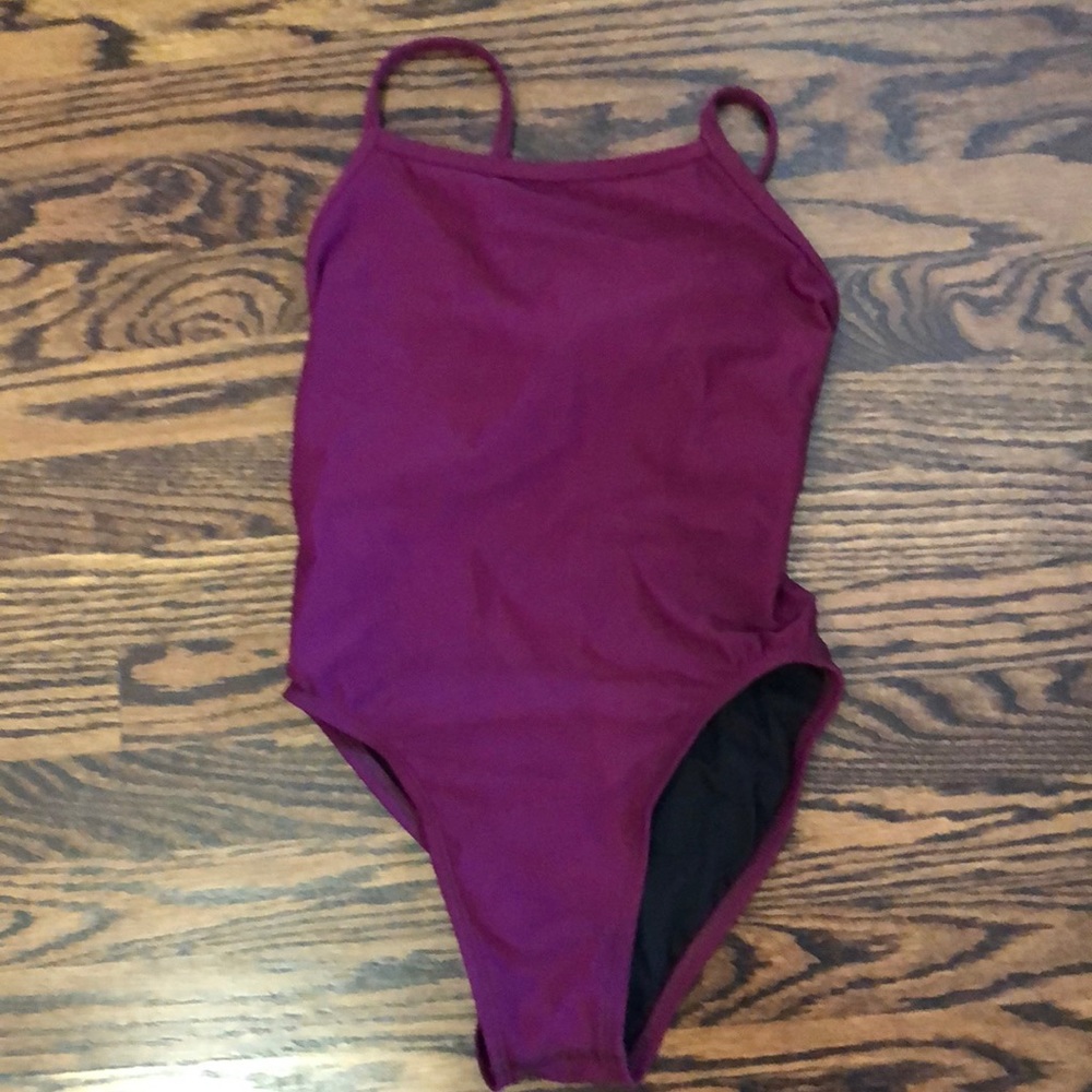 Swimsuit - eggplant tie back